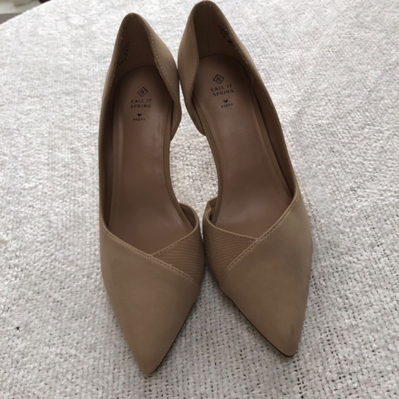 Call It Spring heels-6-beige- never worn- dress them up or down. - Picture 4 of 7